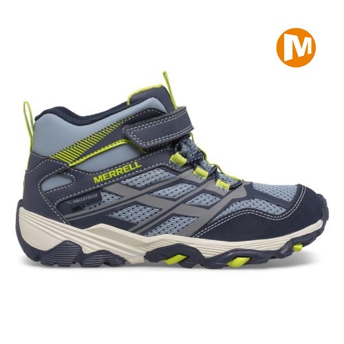 Merrell Moab FST Mid A/C Waterproof Winterstiefel Kinder Navy [DE-RFKCU]